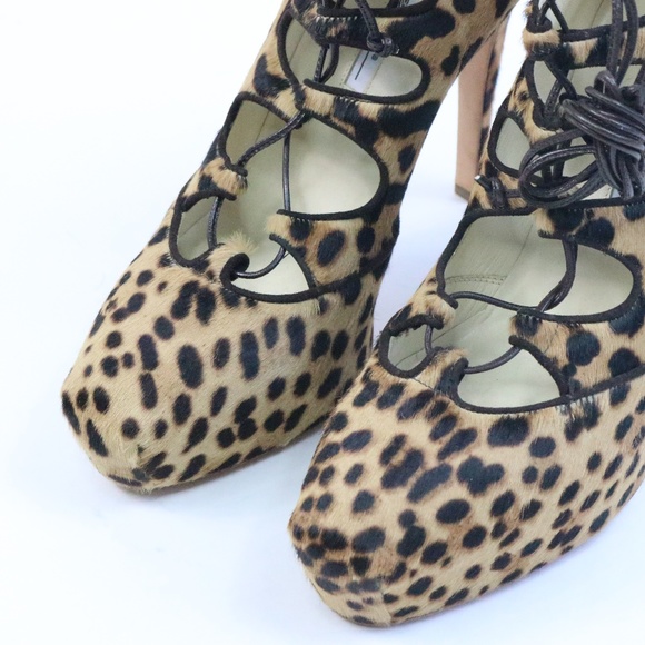 BRIAN ATWOOD Leopard Print Lace-Up Booties - Picture 4 of 8